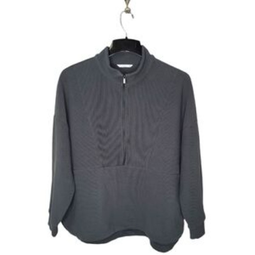 Shambhala Green Ribbed Half-Zip Pullover women’s size large